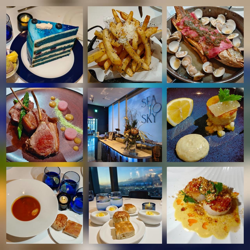【台北】信義微風SEA TO SKY-Seafood&Bar高空餐廳。47樓賞101&松山機場夜景